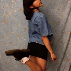 Vintage Animal Print Jean Top